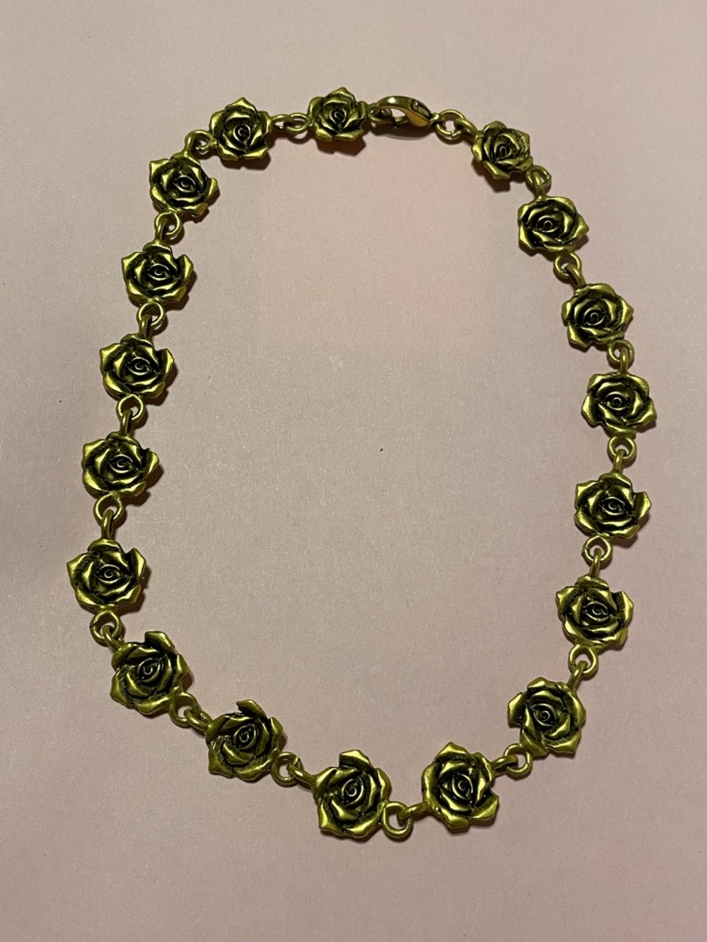 Signed EH Rose Flower Necklace #9239